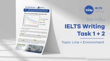 Bài mẫu IELTS Writing Task 1 + 2 - Topic: Line + Environment
