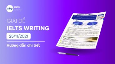 GIẢI ĐỀ IELTS WRITING 25/11/2021 - Hướng dẫn chi tiết