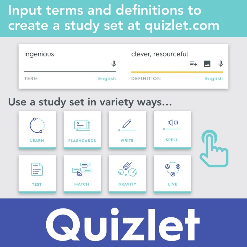 Ứng dụng học từ vựng tiếng Anh - Quizlet