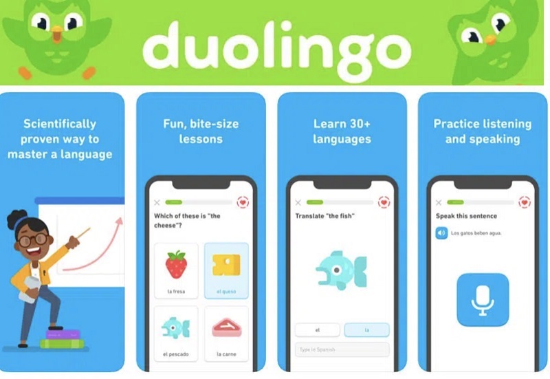 Ứng dụng học từ vựng tiếng Anh - Duolingo