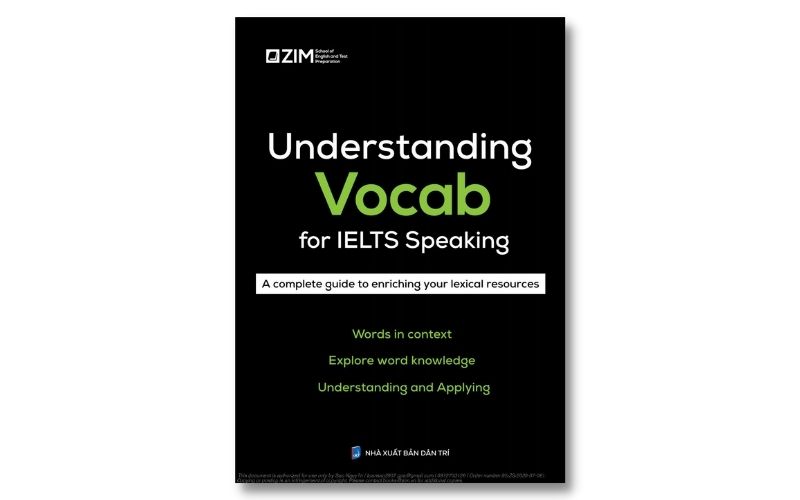 Understanding Vocab for Speaking