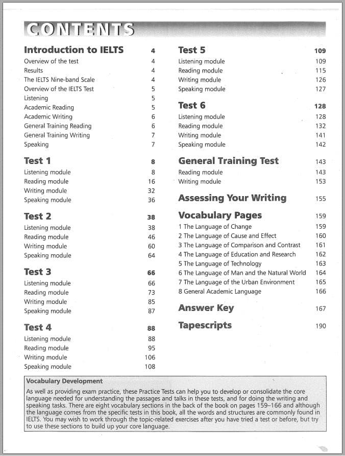 Bố cục sách IELTS Practice Test Plus 2
