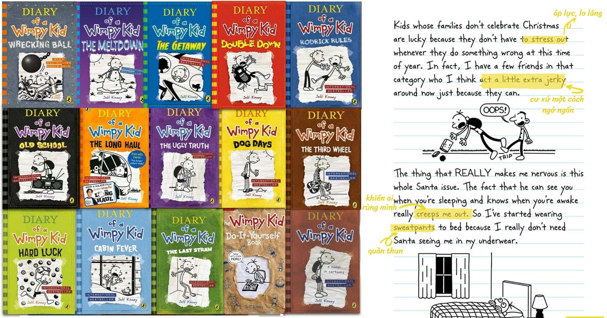 Nội dung 16 tập truyện Diary of a Wimpy Kid