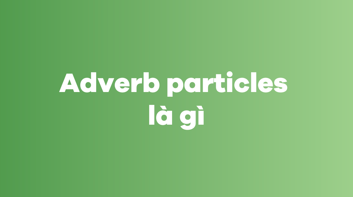 Adverb particles là gì Phân biệt adverb particles và giới từ
