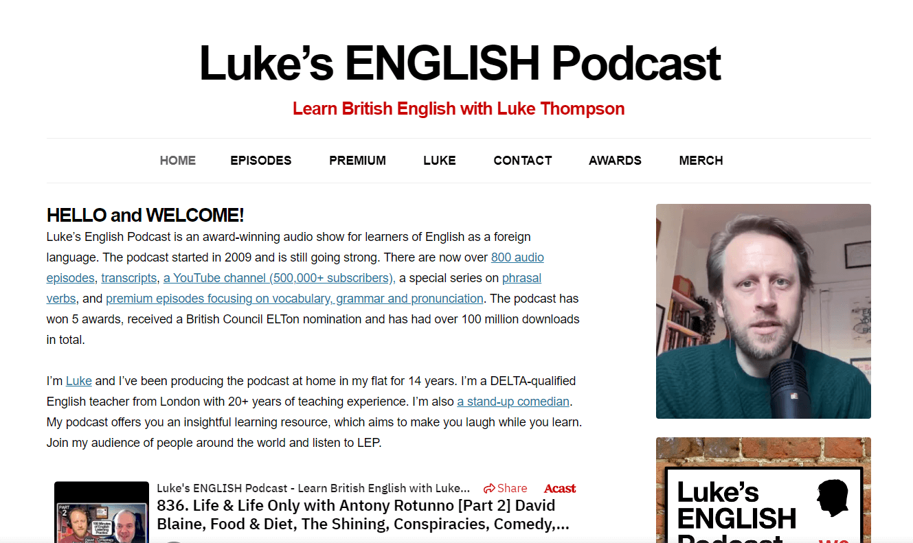 Podcast luyện nghe tiếng Anh – Luke’s English Podcast