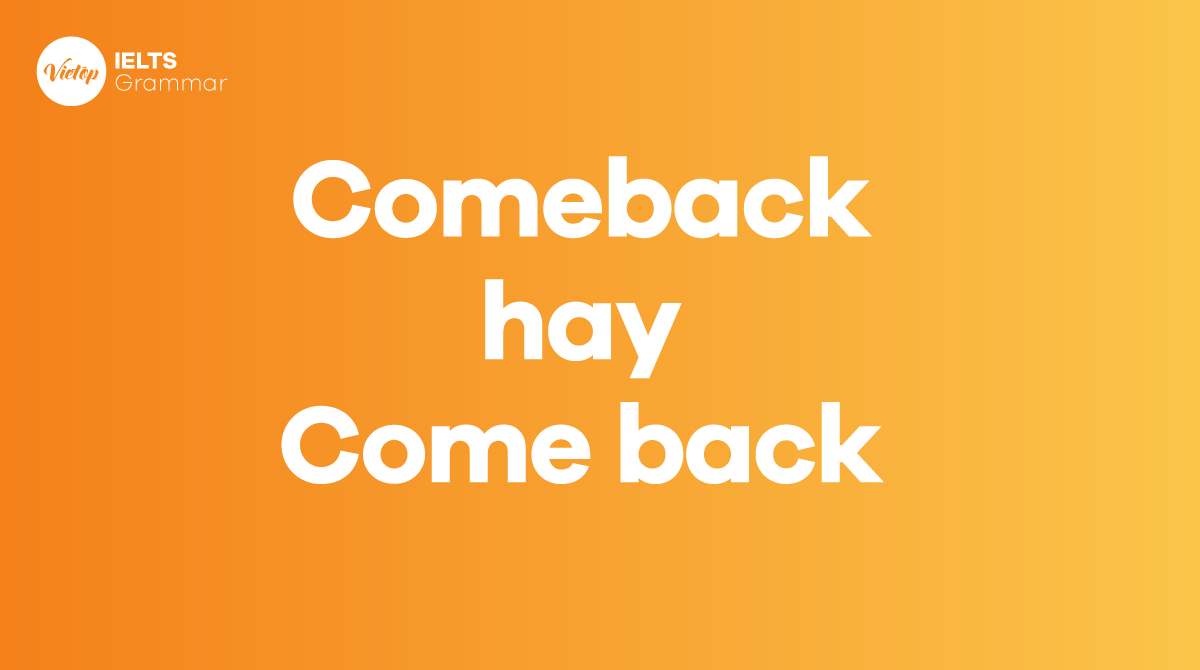 Comeback hay come back