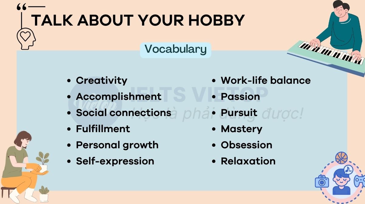 Từ vựng talk about your hobby