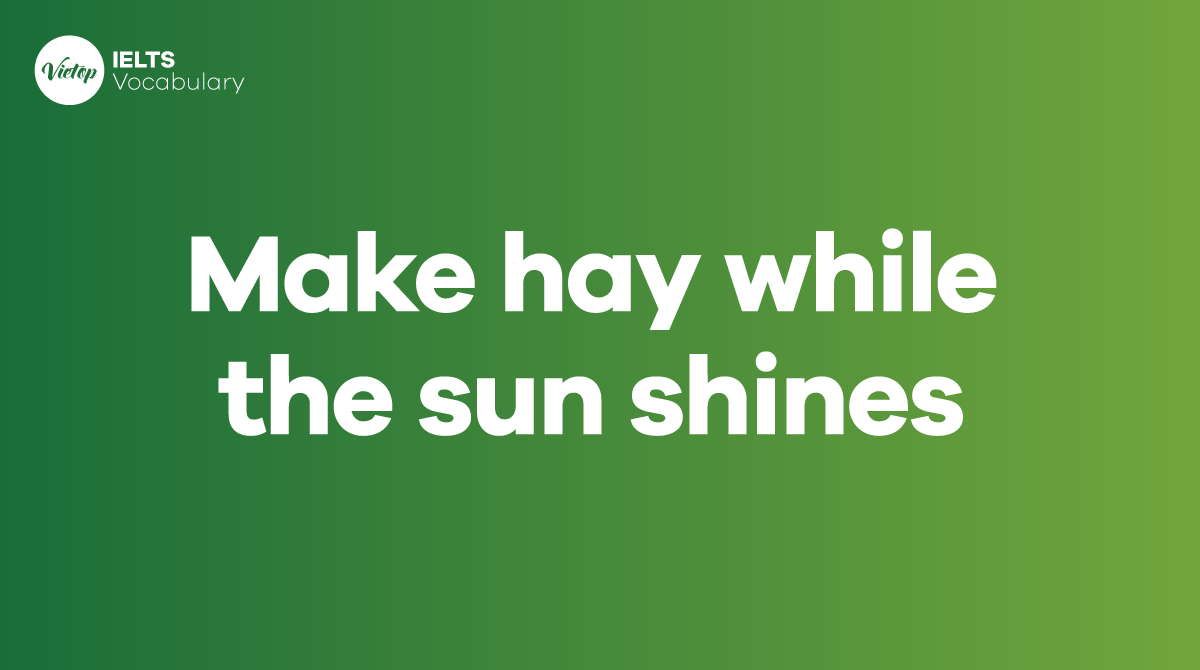 Make hay while the sun shines là gì Ý nghĩa và cách dùng