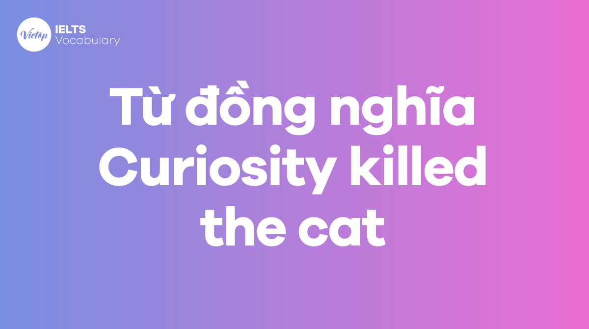 Những từ, cụm từ đồng nghĩa với thành ngữ Curiosity killed the cat