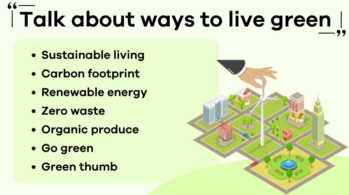 Từ vựng talk about ways to live green