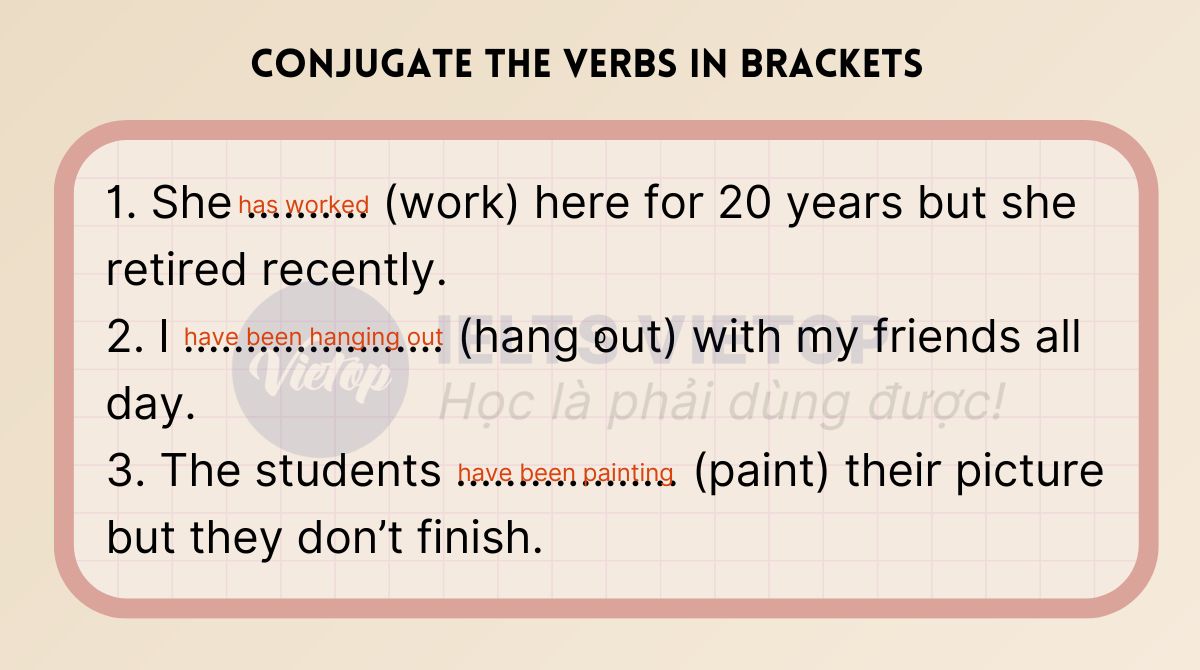 Conjugate the verbs in brackets