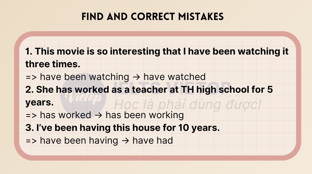 Find and correct mistakes