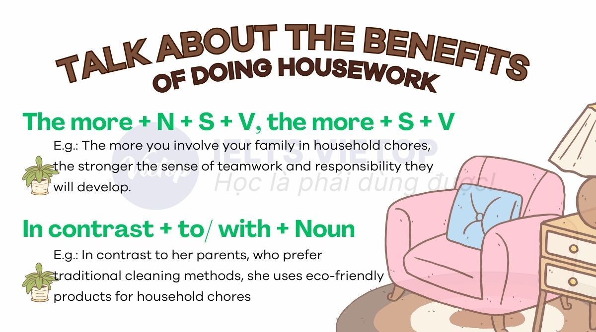 Cấu trúc talk about the benefits of doing housework