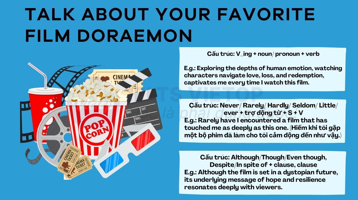 Cấu trúc cho chủ đề talk about your favorite film Doraemon