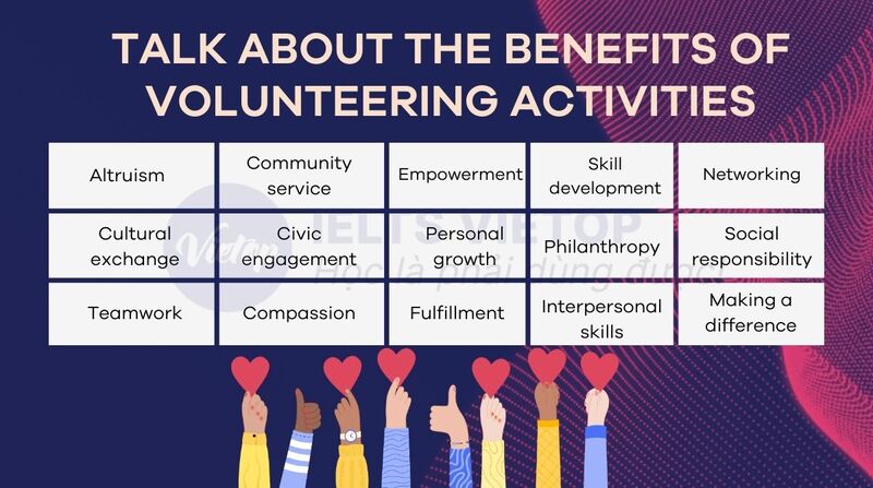Từ vựng talk about the benefits of volunteering activities