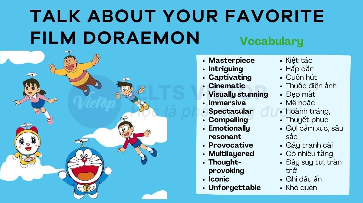 Từ vựng talk about your favorite film Doraemon