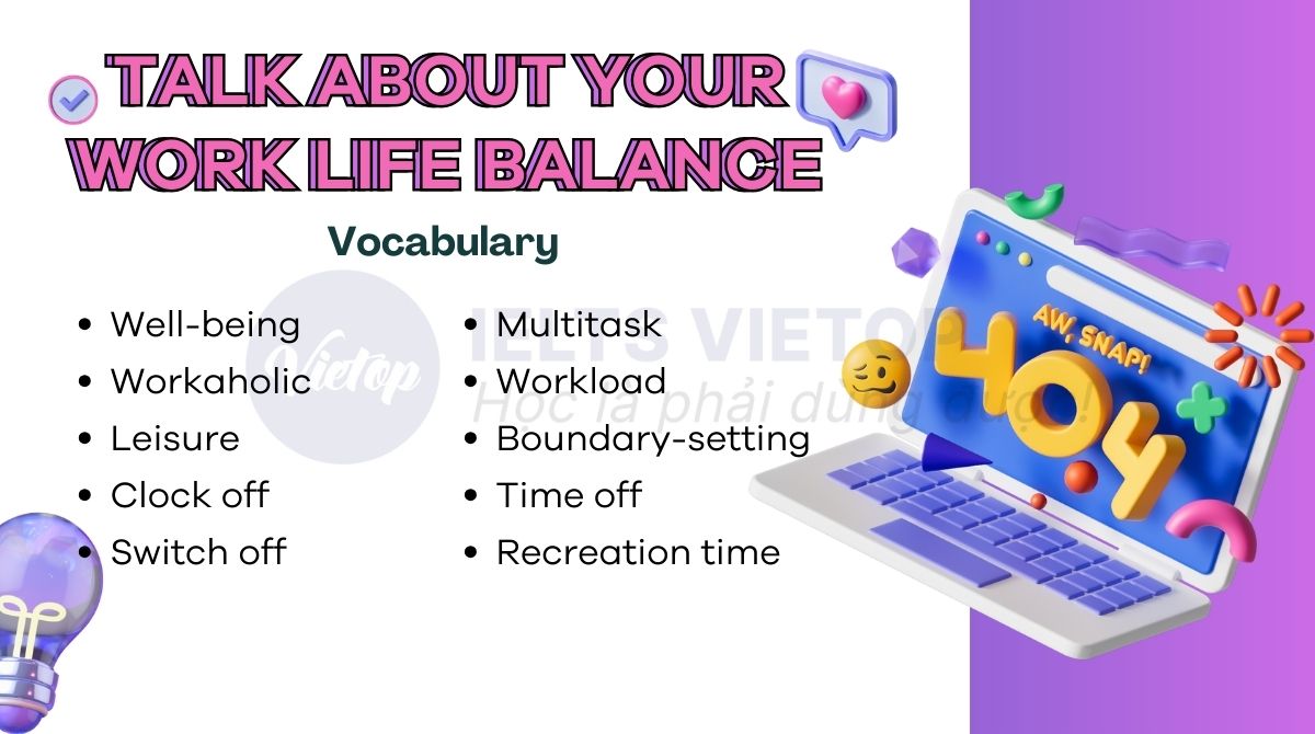 Từ vựng talk about work life balance